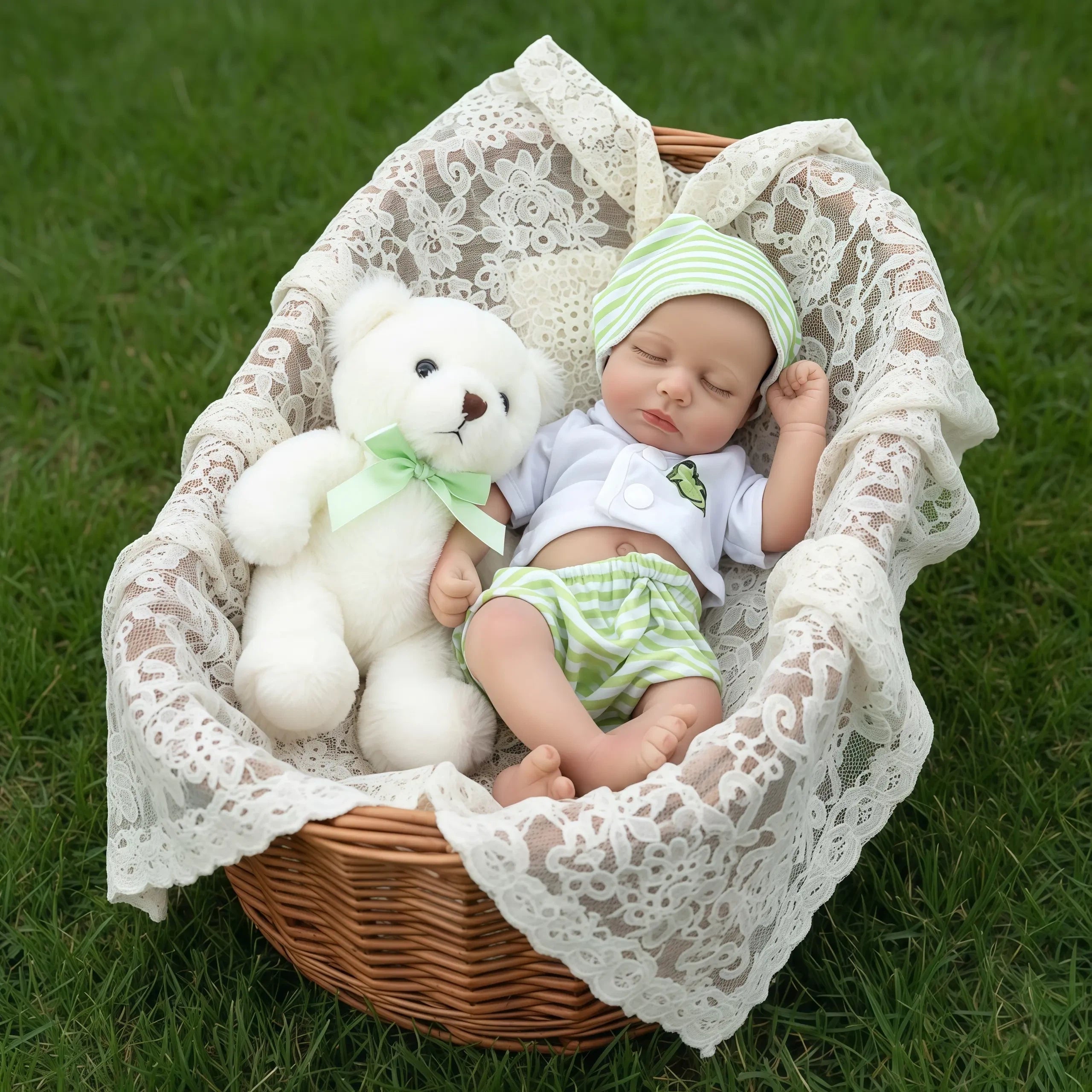 Reborn Doll Sleeping Soundly Luoluo 13-inch baby girl