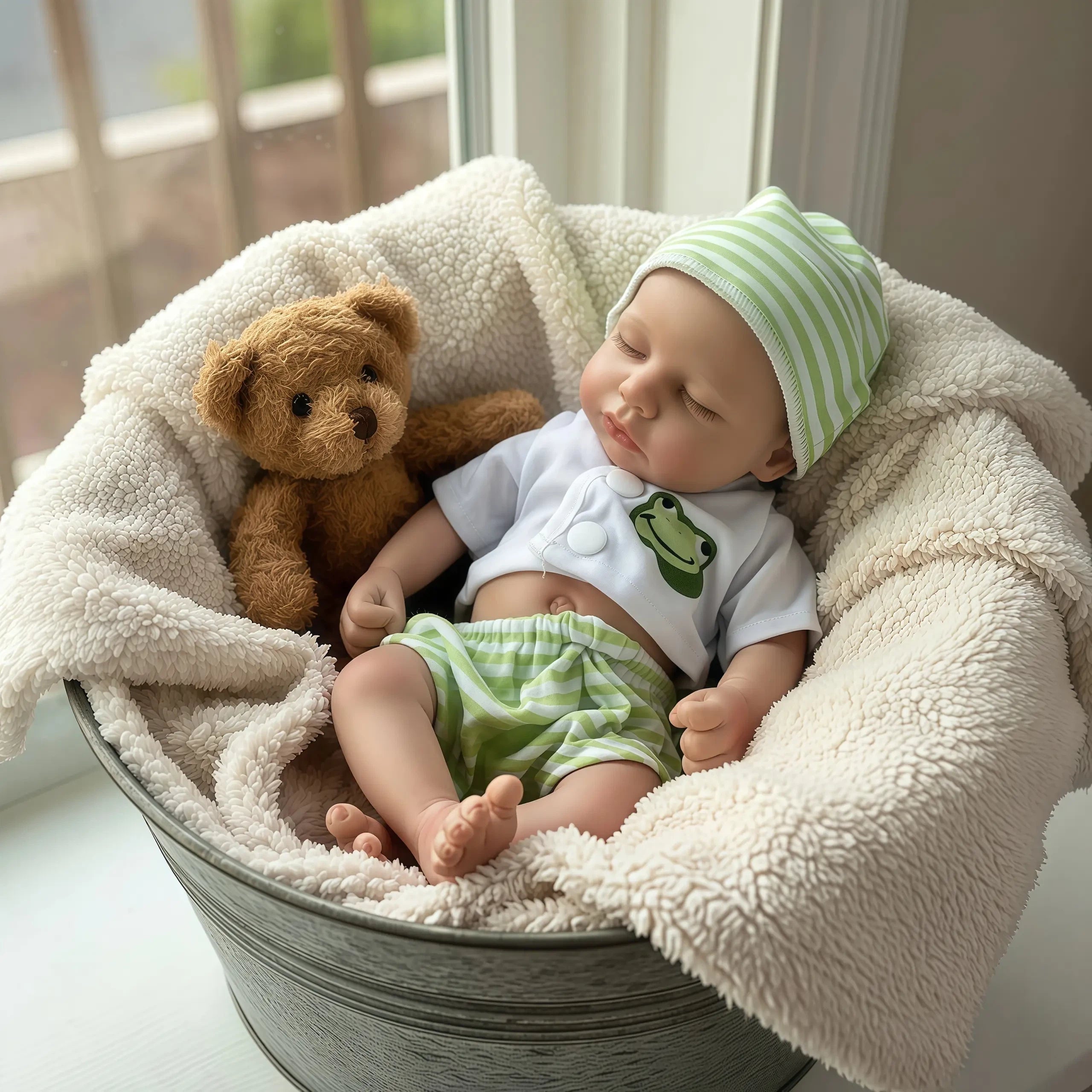 Reborn Doll Sleeping Soundly Luoluo 13-inch baby girl