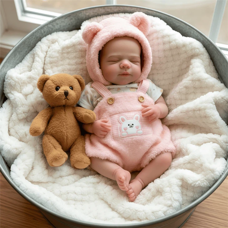 Full Body Platinum Silicone Doll  Pascale (13 Inch, 1350g)