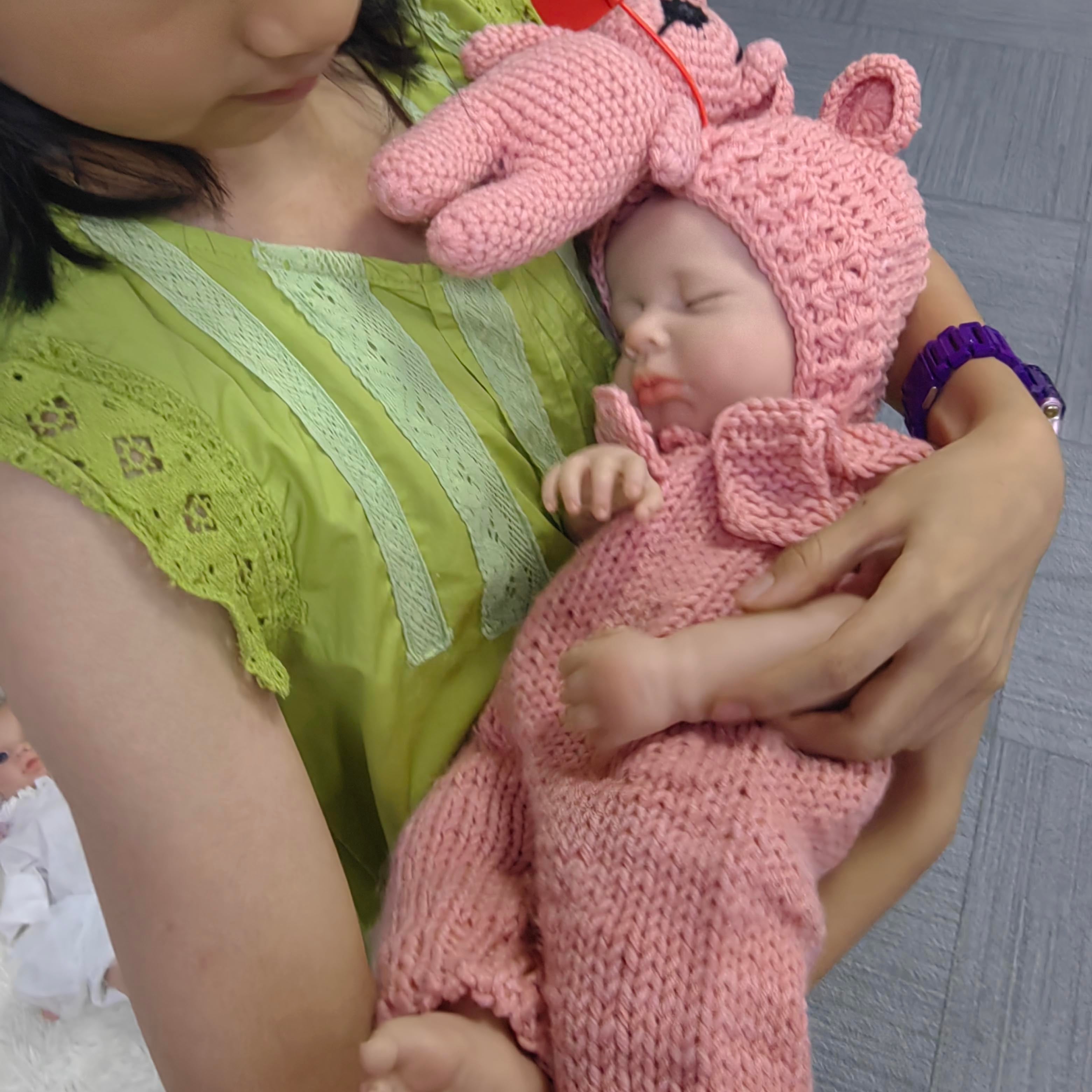 Silicone Reborn Baby Dolls Pink Angel 18 inches