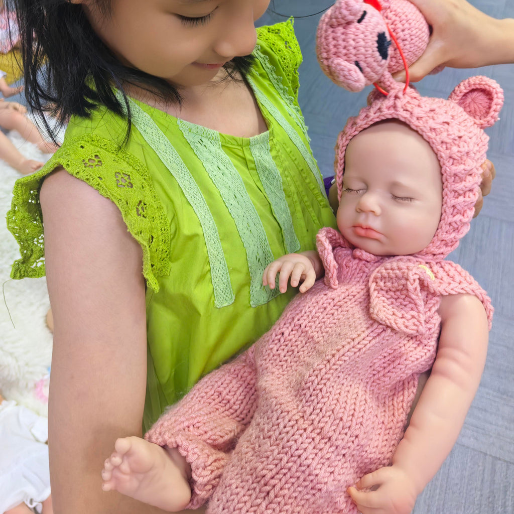 Silicone Reborn Baby Dolls Pink Angel 18 inches