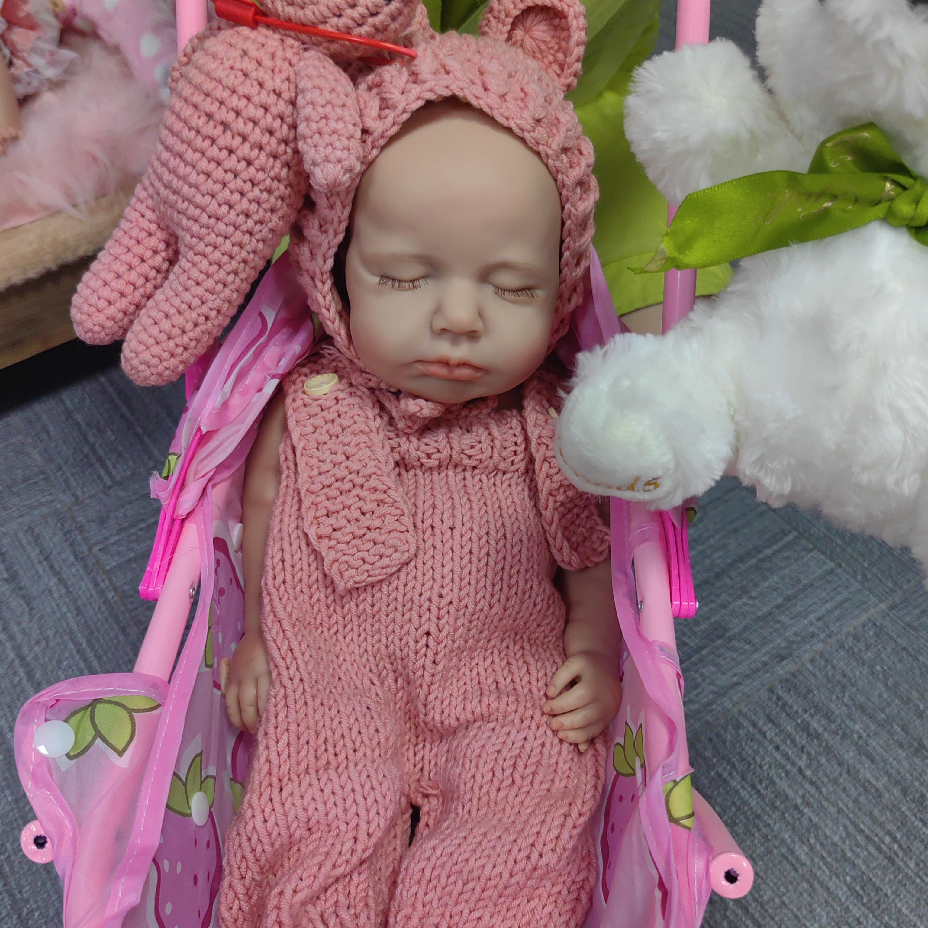 Silicone Reborn Baby Dolls Pink Angel 18 inches