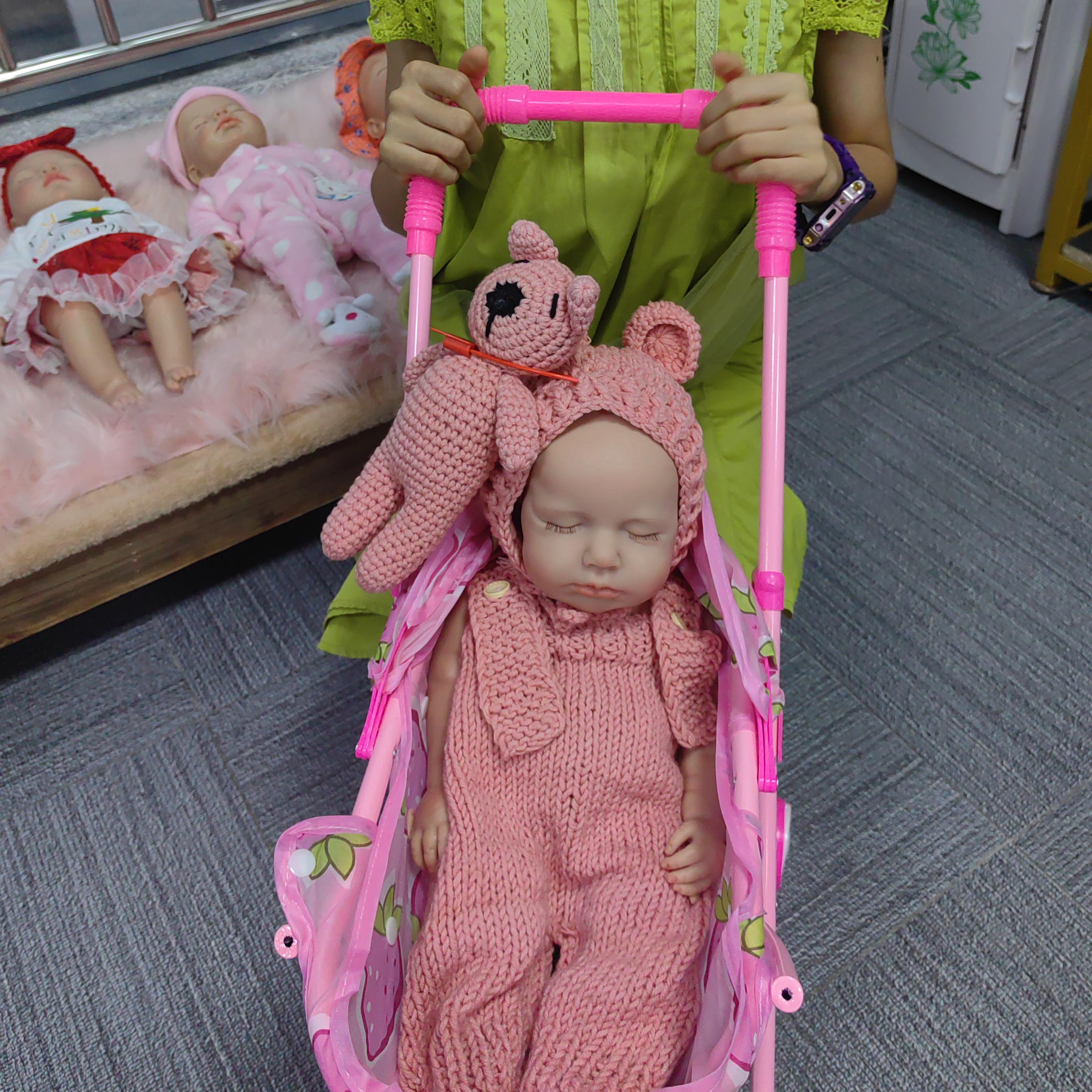 Silicone Reborn Baby Dolls Pink Angel 18 inches
